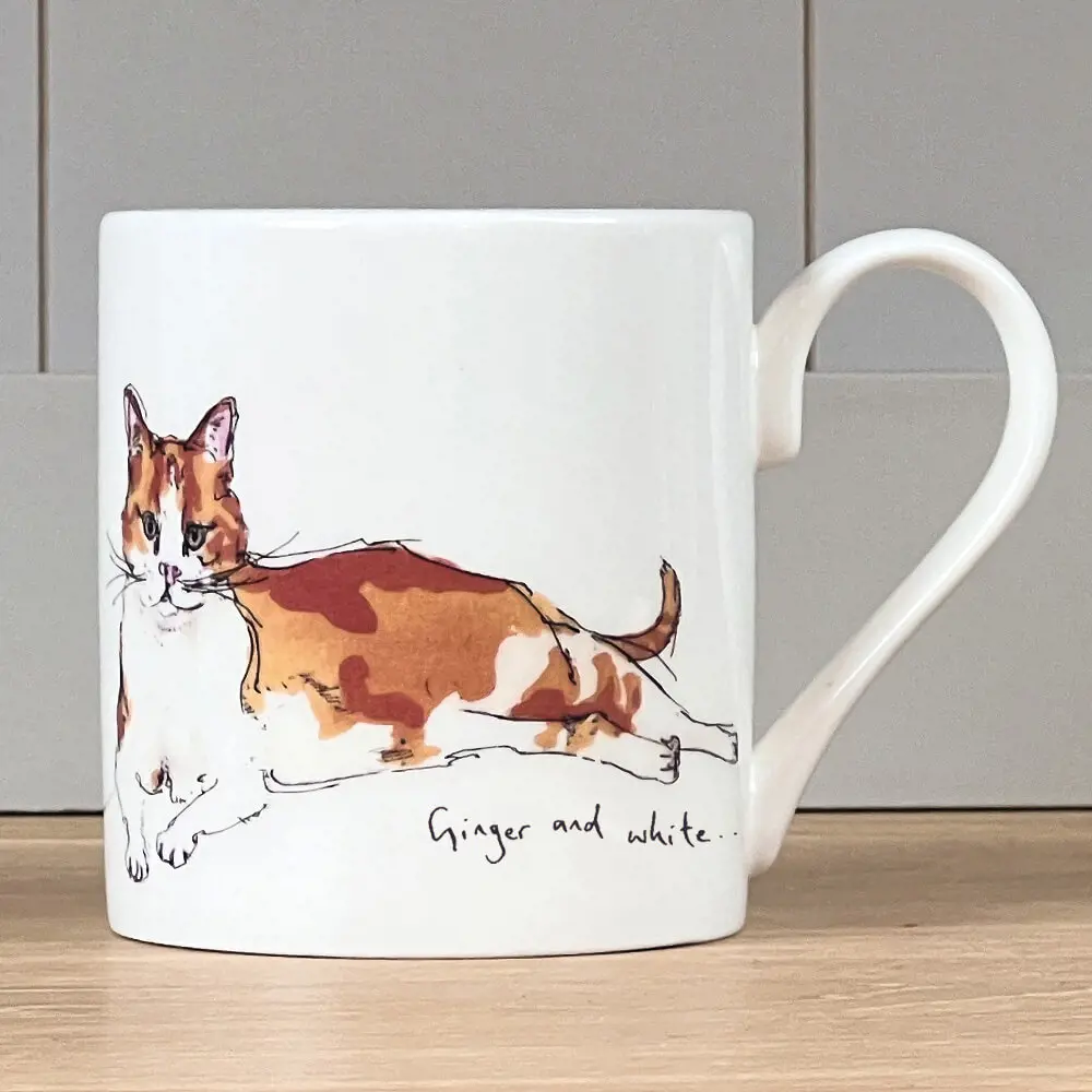 Madeleine Floyd Ginger and White Cat Mug